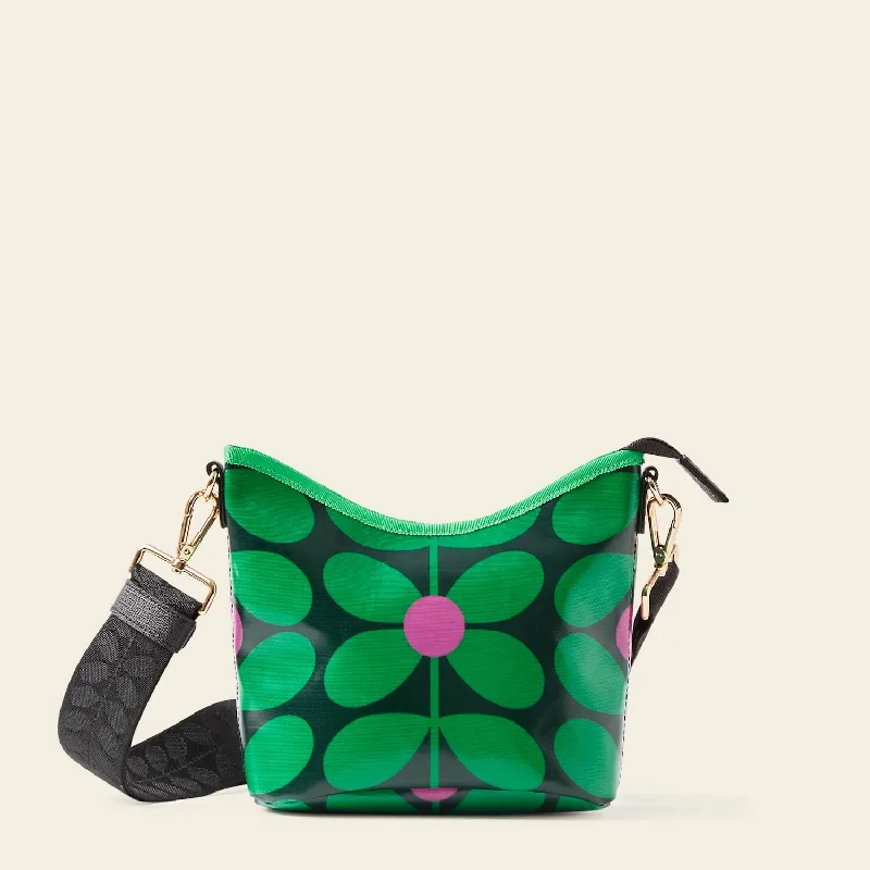 Metallic Crossbody Bag in Silver for New Year's Eve and Special CelebrationsCarrymin Crossbody - Sixties Stem Emerald Metallic Crossbody Bag in Silver for New Year's Eve and Special CelebrationsCarrymin Crossbody - Sixties Stem Emerald