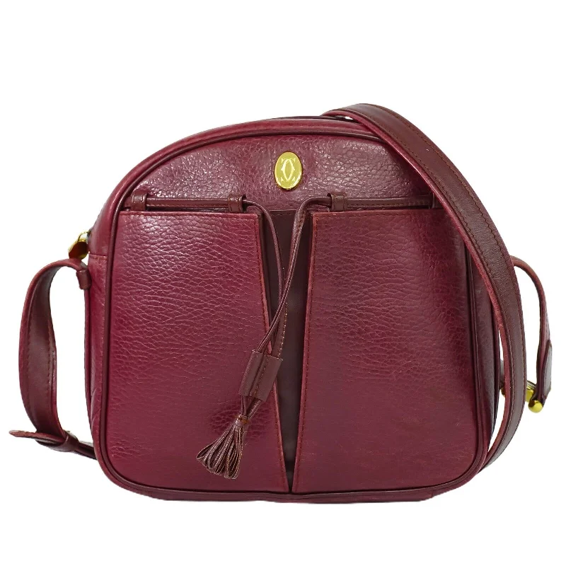Women's Shoulder Bag with Zippered Pockets in Orange for SafetyCartier Must De Cartier  Leather Shoulder Bag (Pre-Owned)