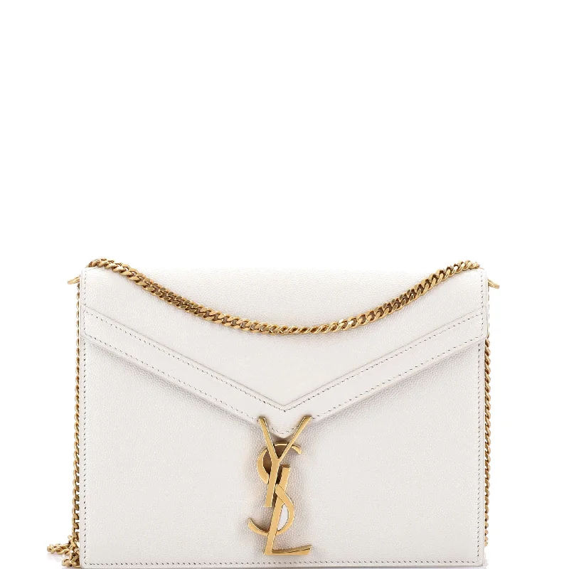 Crossbody Shoulder Bag in Black Leather with Gold Hardware for Night OutsCassandra Chain Shoulder Bag Leather Small