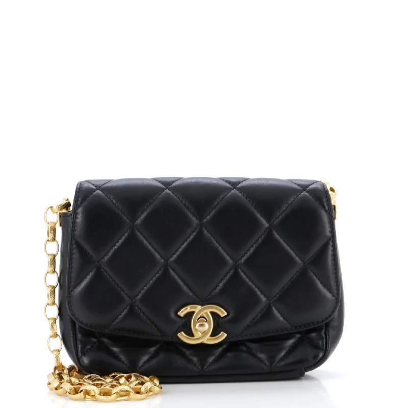 Geometric - Printed PVC Crossbody Bag in Multicolor for Trendy Street StyleCC Coin Chain Flap Bag Quilted Lambskin Small