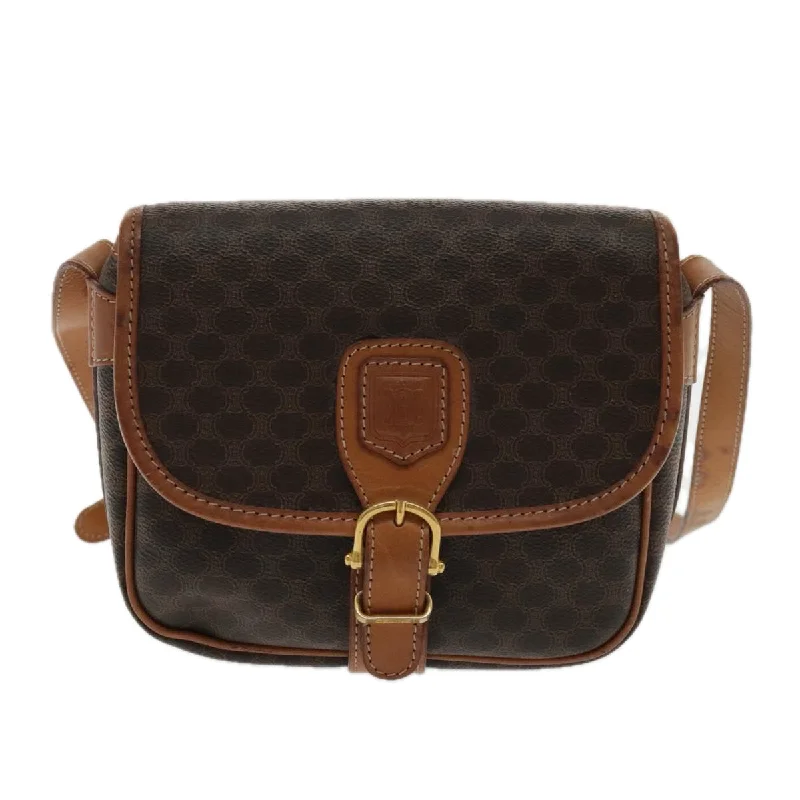 Metallic Shoulder Bag in Gold for Special OccasionsCéline  Canvas Shoulder Bag (Pre-Owned)