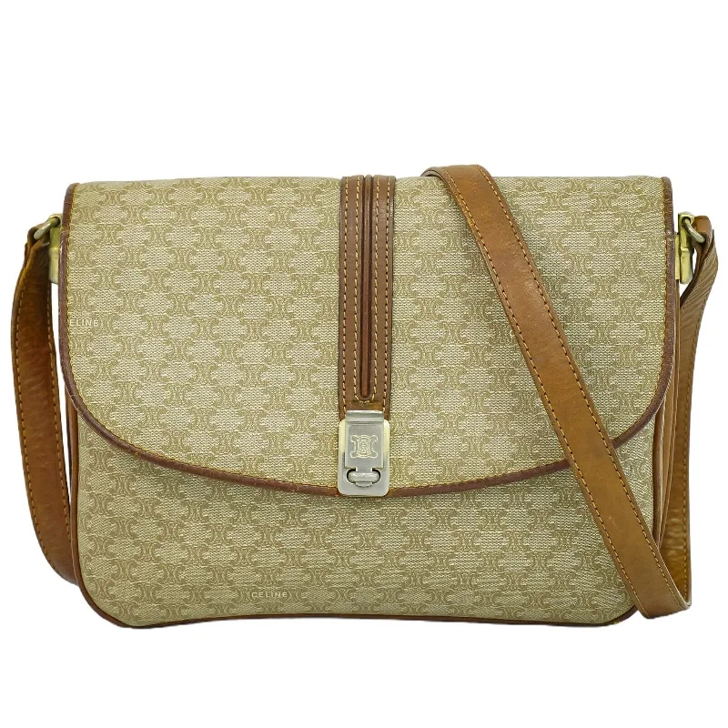 Women's Large Leather Shoulder Bag in Brown with Multiple Compartments for WorkCéline  Canvas Shoulder Bag (Pre-Owned)