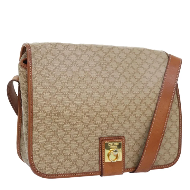 Women's Shoulder Bag with Fringe Details in Brown for a Bohemian StyleCéline Macadam  Canvas Shoulder Bag (Pre-Owned)