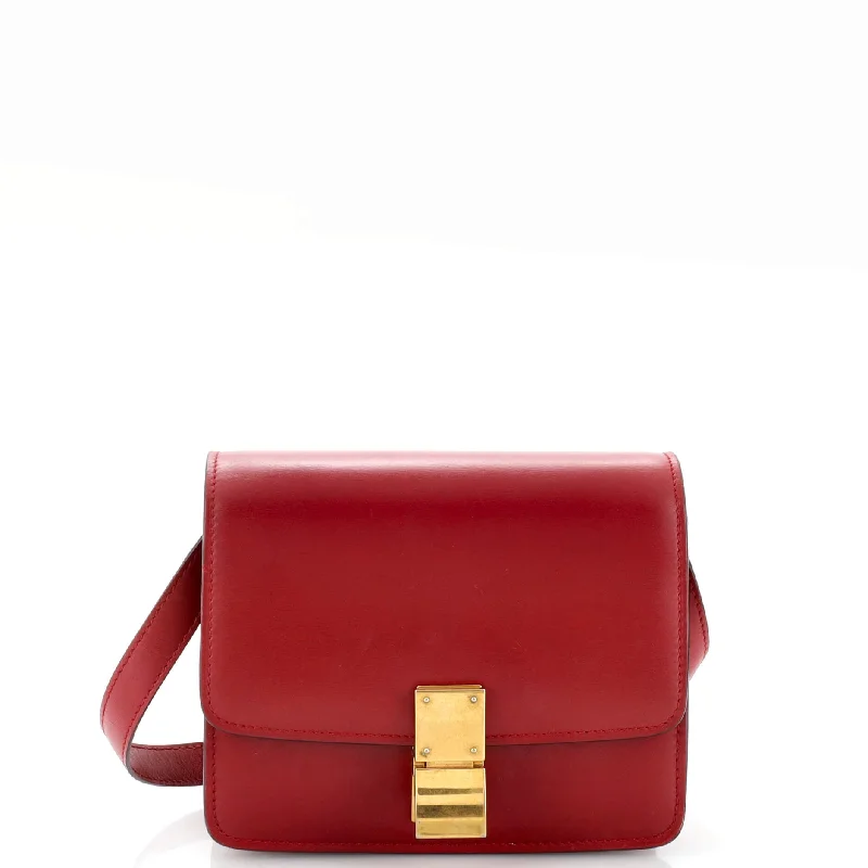 Hand - painted Canvas Crossbody Bag in Yellow for a Unique and Artistic LookClassic Box Bag Smooth Leather Small