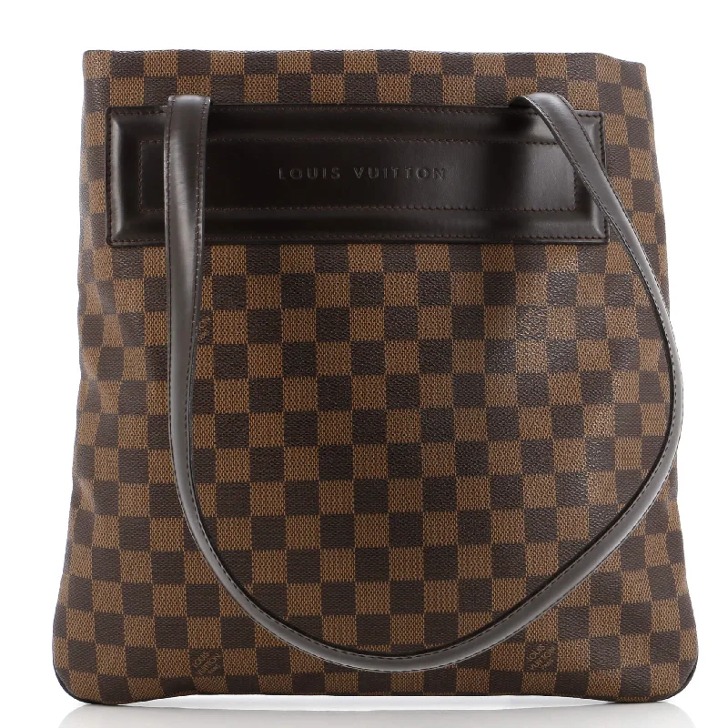 Women's Shoulder Bag with Floral Embroidery in Purple for Spring WalksClifton Handbag Damier