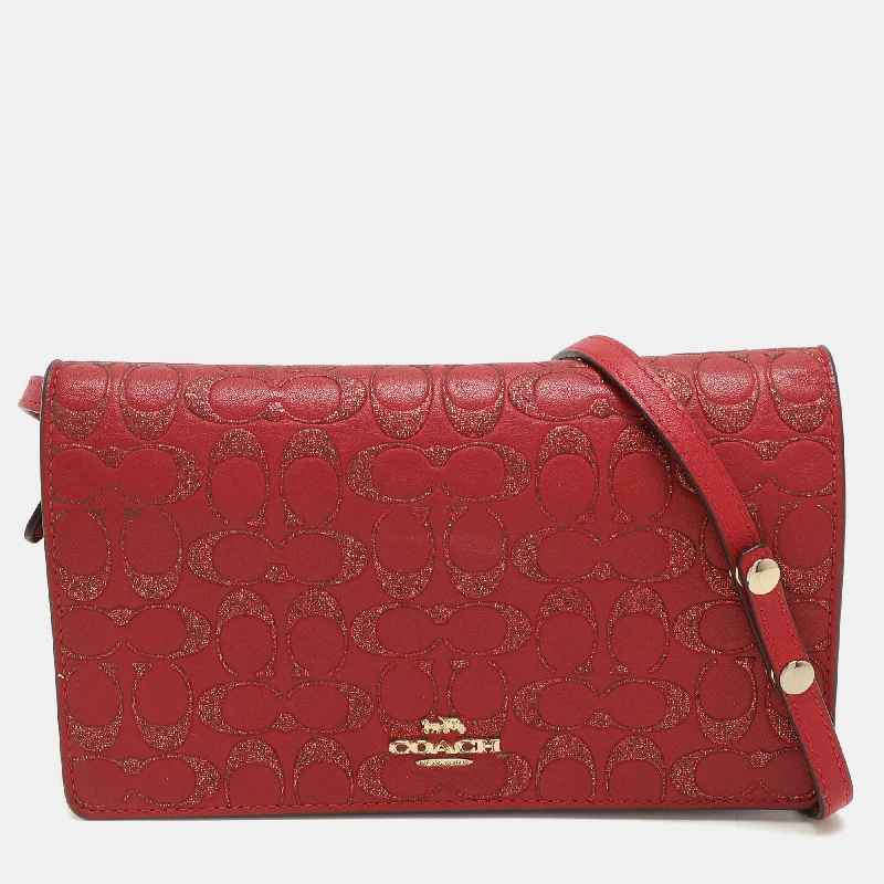 Plus - size Women's Crossbody Bag in Burgundy for Ample StorageCoach Red Leather Hayden Crossbody Bag