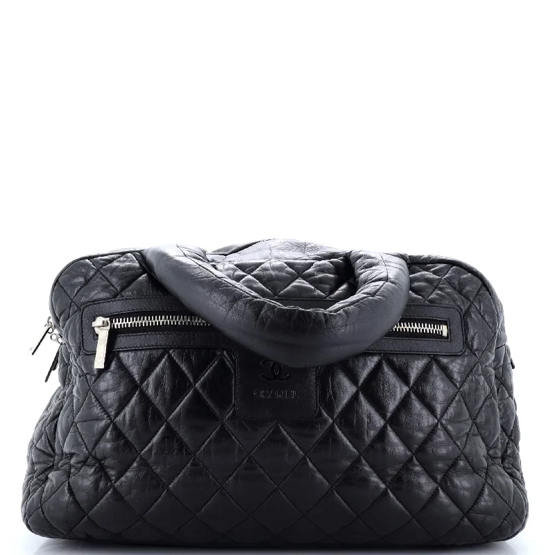 Metallic Shoulder Bag in Gold for Special OccasionsCoco Cocoon Bowling Bag Quilted Lambskin Large