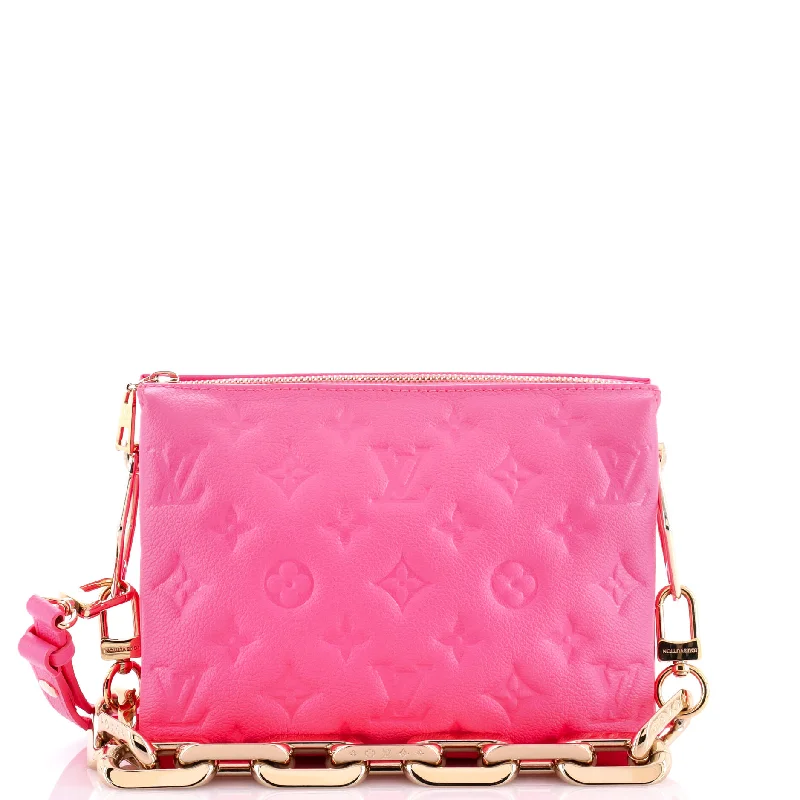 Metallic Shoulder Bag in Gold for Special OccasionsCoussin Bag Monogram Embossed Lambskin BB