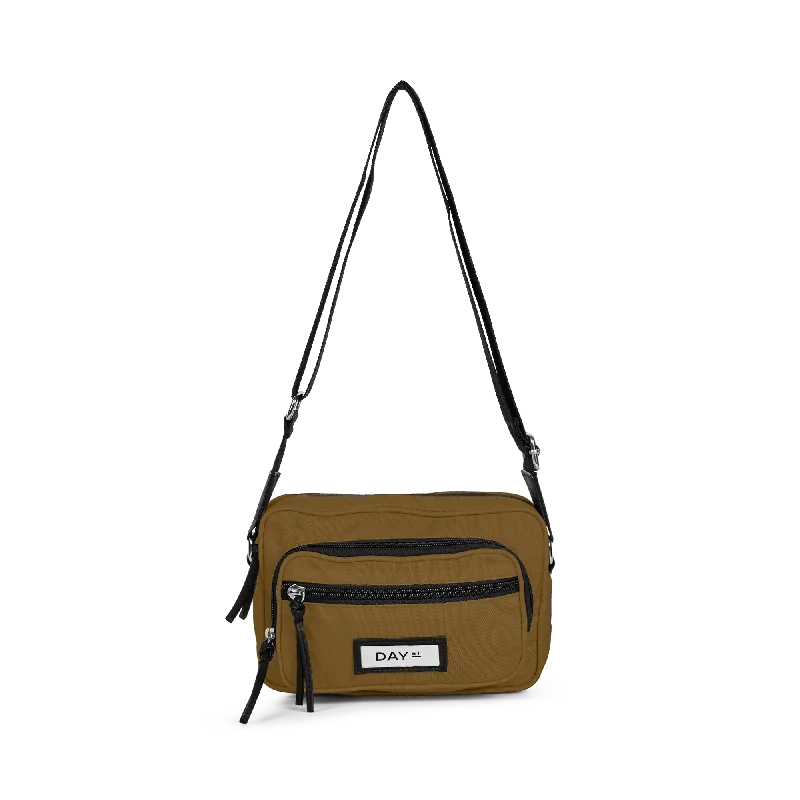Large Faux Leather Crossbody Bag in Brown with Tassel Details for Casual TravelSmall Nylon Crossbody Shoulder Bag