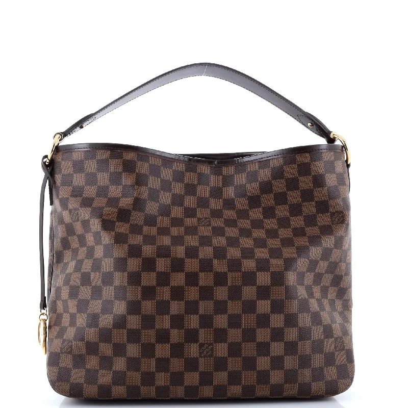 Leather Shoulder Bag with Magnetic Closure in Black for Quick AccessDelightful NM Handbag Damier MM