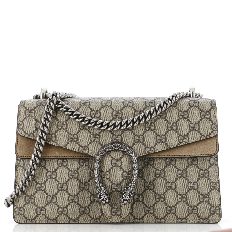 Metallic Shoulder Bag in Gold for Special OccasionsDionysus Bag GG Coated Canvas Medium