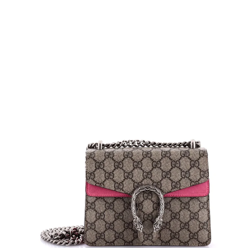 Printed Silk Shoulder Bag in Red for a Pop of ColorDionysus Bag GG Coated Canvas Mini