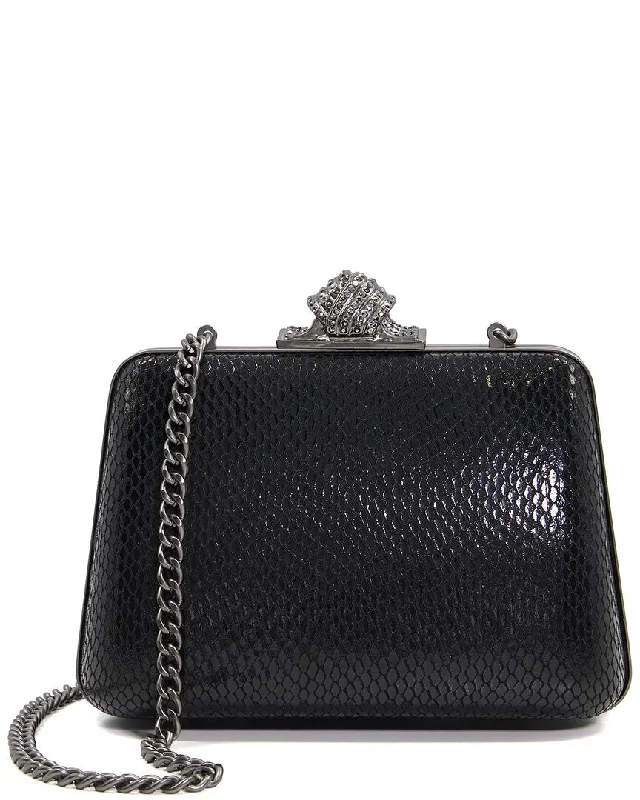 Embroidered Denim Shoulder Bag in Blue for a Vintage VibeDune London Become Shoulder Bag