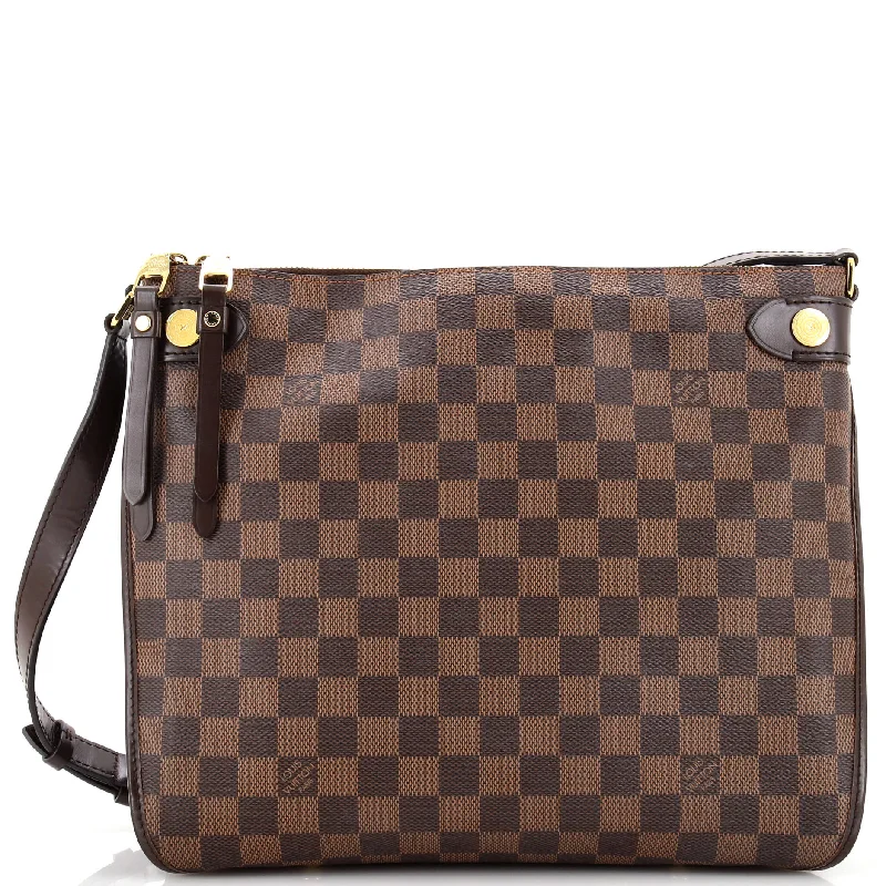 Embroidered Silk Crossbody Bag in Purple for Formal Events and WeddingsDuomo Messenger Bag Damier