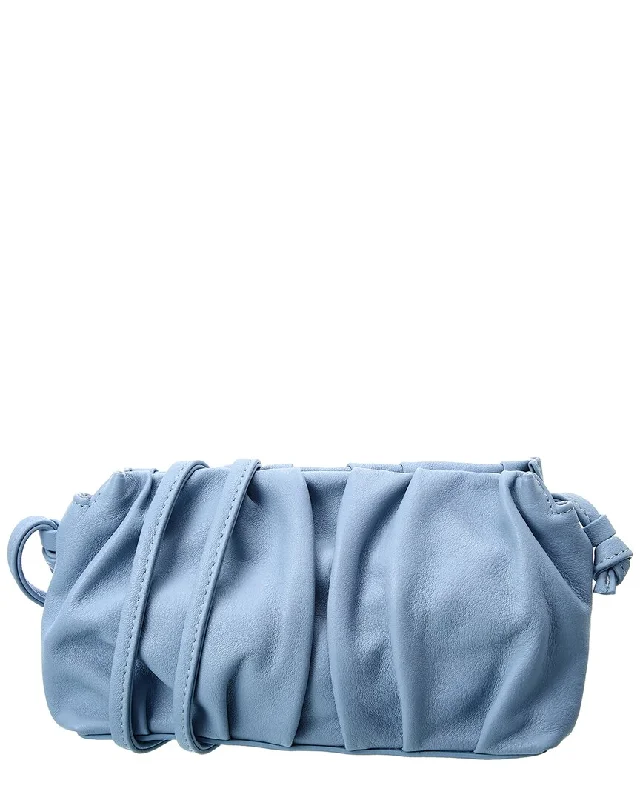 Women's Shoulder Bag with Floral Embroidery in Purple for Spring WalksELLEME Vague Mini Leather Shoulder Bag