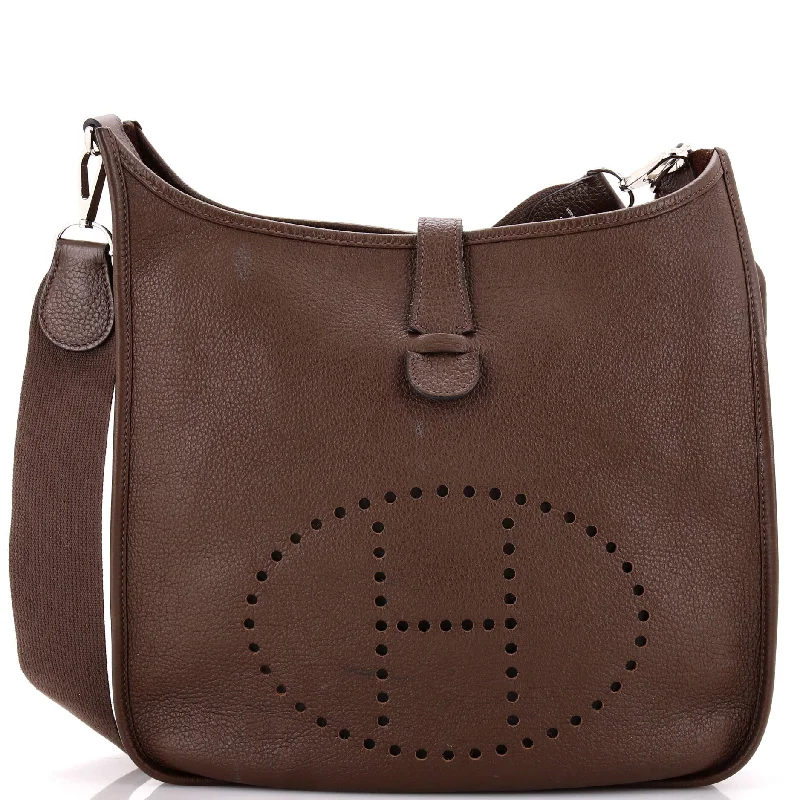 Crossbody Shoulder Bag in Black Leather with Gold Hardware for Night OutsEvelyne Bag Gen III Clemence GM