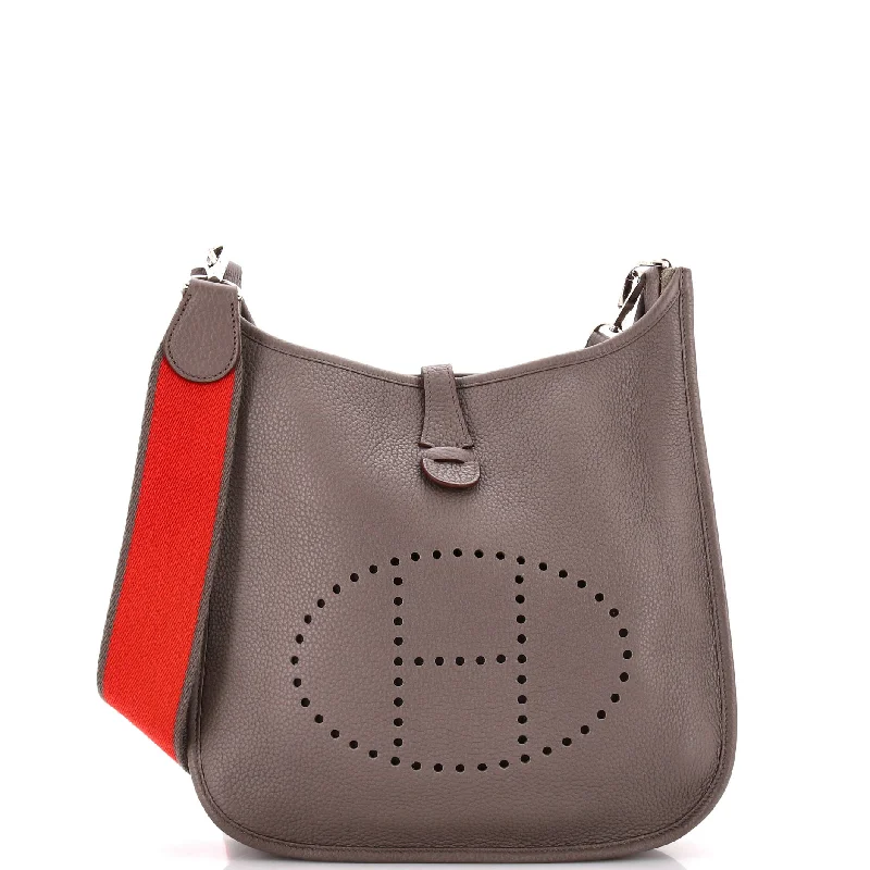 Women's Shoulder Bag with Faux Fur Strap in White for Winter StyleEvelyne Bag Gen III Clemence PM