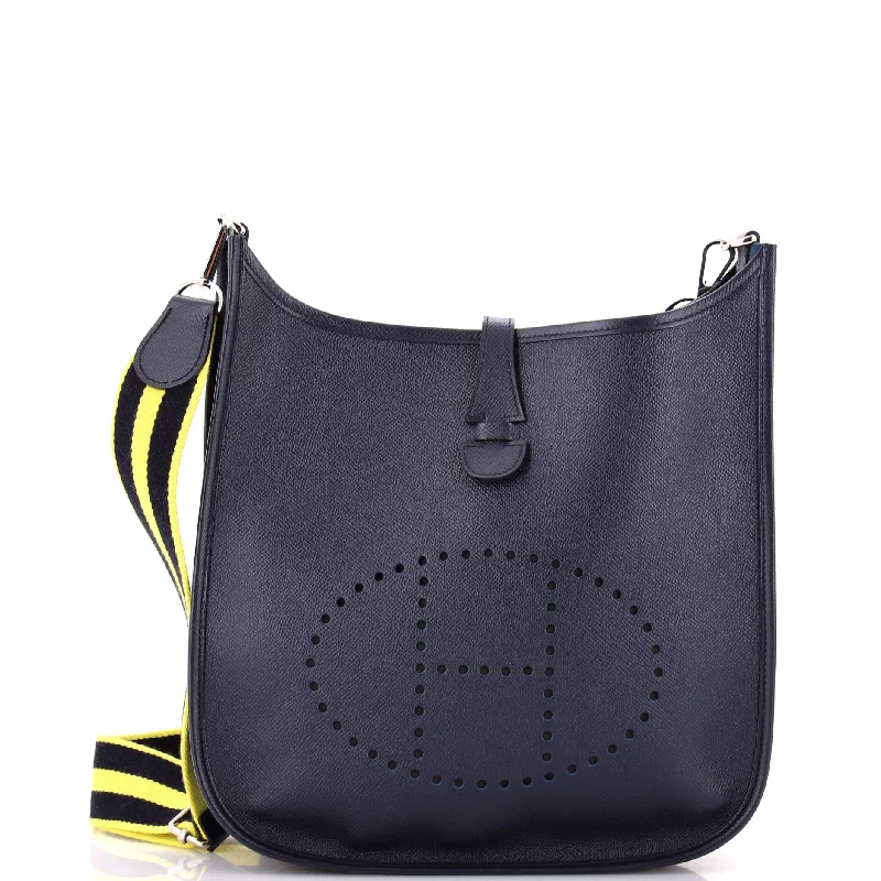 Canvas and Leather Combo Shoulder Bag in Tan for a Rustic LookEvelyne Bag Gen III Epsom PM