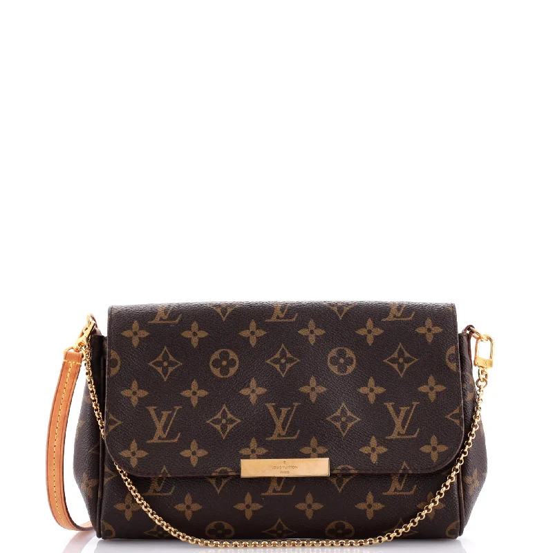 Shoulder Bag with Chain Strap in Silver for a Trendy AppearanceFavorite Handbag Monogram Canvas MM