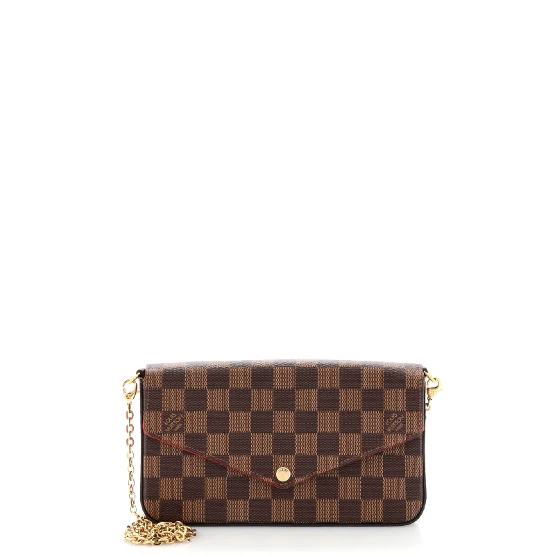 Women's Crossbody Bag with Multiple Compartments in Gray for Organized Daily UseFelicie Pochette Damier