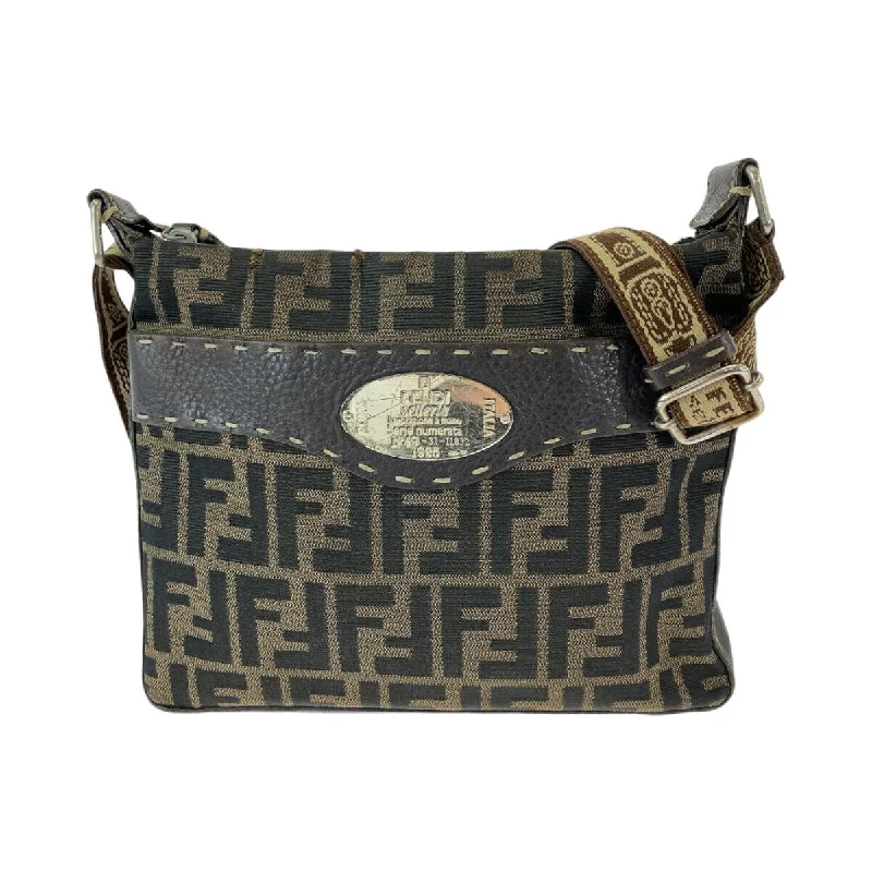 Straw Crossbody Bag in Natural Color for Beach Vacations and Summer DaysFendi Zucca Canvas Shoulder Bag Pochette