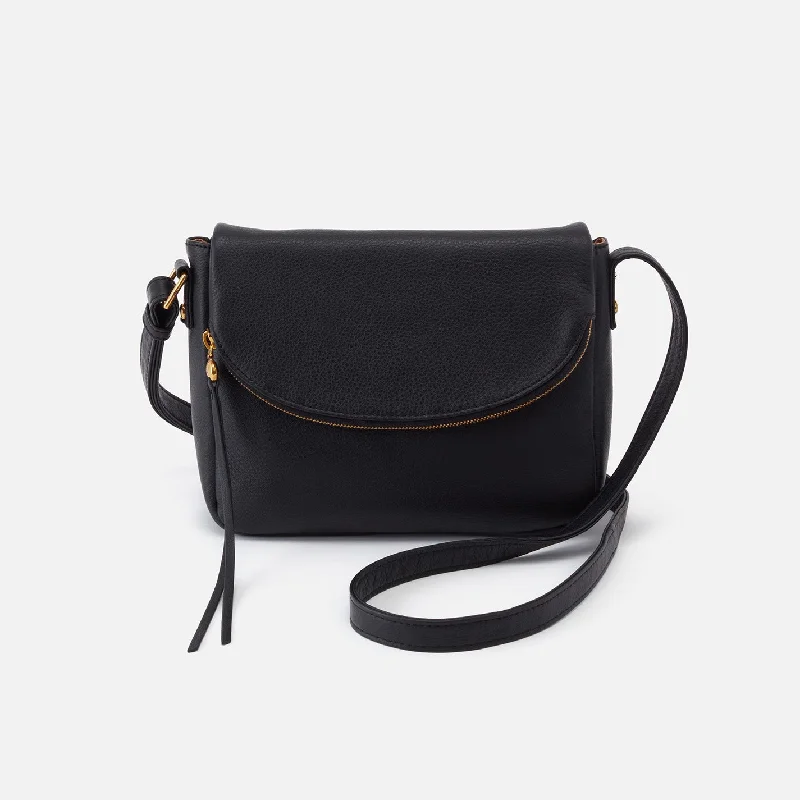 Embroidered Silk Crossbody Bag in Purple for Formal Events and WeddingsFern Messenger Crossbody In Pebbled Leather - Black