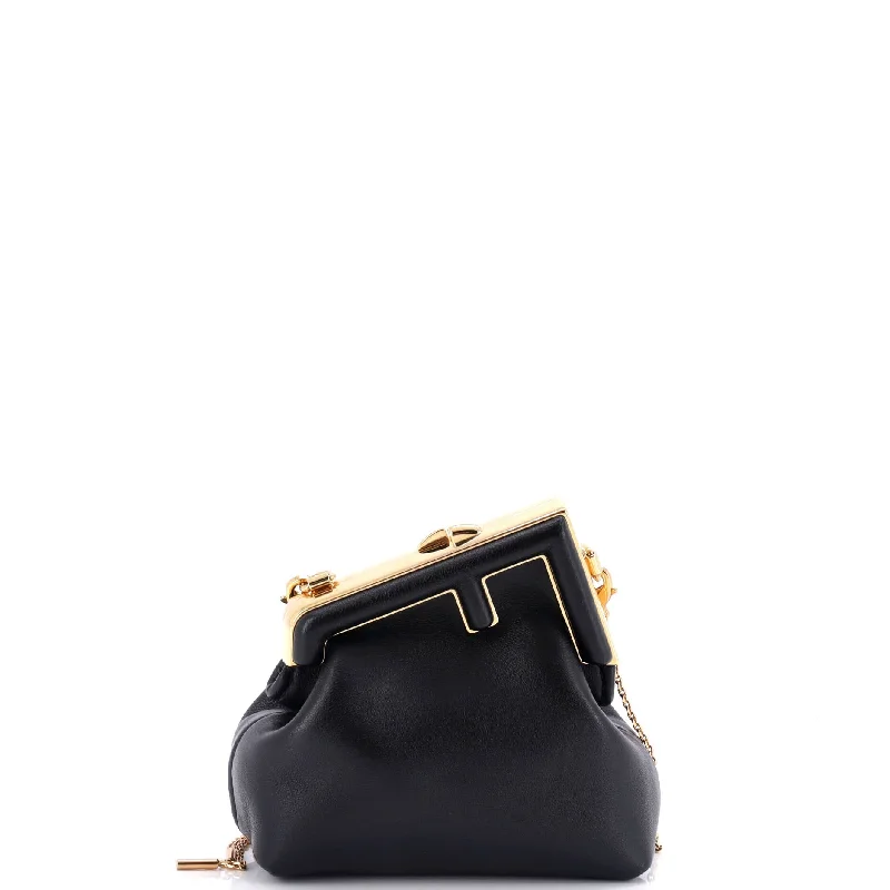 Women's Crossbody Bag with RFID - Blocking Pocket in Black for Safe TravelFirst Charm Crossbody Bag Leather Nano