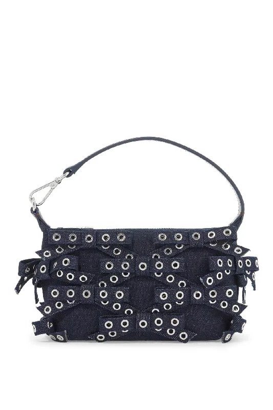 Vegan Leather Shoulder Bag in Gray for Ethical Fashion LoversGanni Mini Bow Eyelet Butterfly Bag
