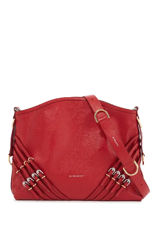 Shoulder Bag with Chain Strap in Silver for a Trendy AppearanceGivenchy Medium Voyou Buckles Shoulder Bag