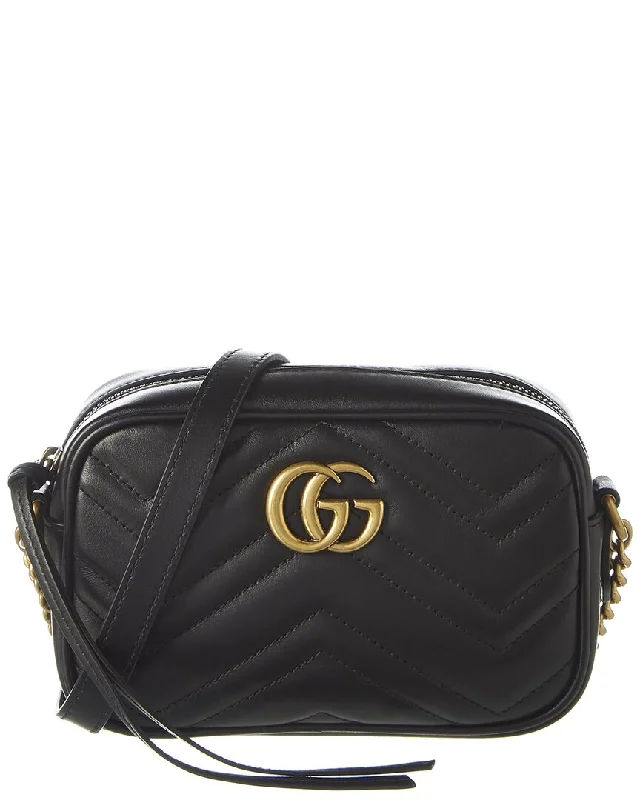 Plus - size Women's Crossbody Bag in Burgundy for Ample StorageGucci GG Marmont Mini Matelasse Leather Crossbody Camera Bag