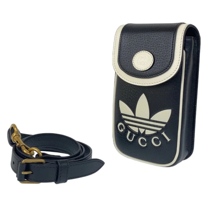 Vegan Leather Shoulder Bag in Gray for Ethical Fashion LoversGucci Leather Adidas Collaboration Shoulder Bag