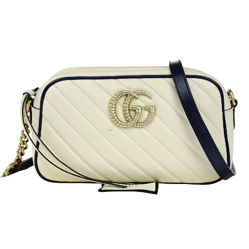 Pvc Shoulder Bag in Clear with Glitter for a Fun and Modern LookGucci Marmont  Leather Shoulder Bag (Pre-Owned)