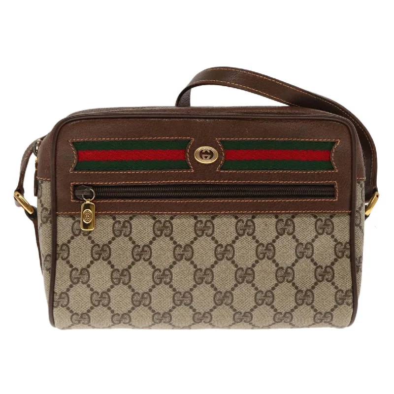 Canvas and Leather Combo Shoulder Bag in Tan for a Rustic LookGucci Ophidia  Canvas Shoulder Bag (Pre-Owned)