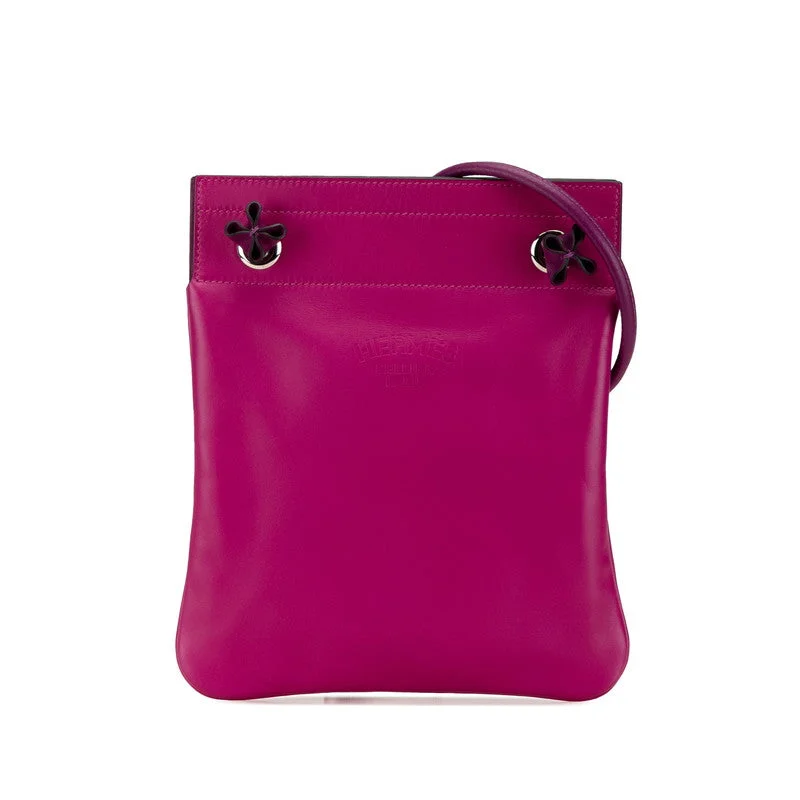 Women's Mini Crossbody Bag in Pink Velvet with Rhinestone Accents for Girls' Nights OutHermes Aline Mini Crossbody Bag Rose Purple