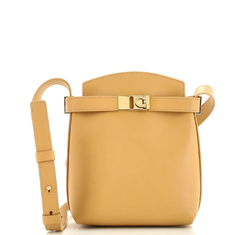 Leather - Trimmed Denim Crossbody Bag in Blue for a Vintage - Inspired LookHug Gancini Phone Holder Crossbody Bag Leather