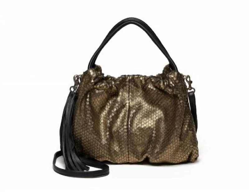 Women's Crossbody Bag with Adjustable Strap in Orange for Customizable ComfortJuliet Leather Satchel/crossbody Bag In Gold Snake