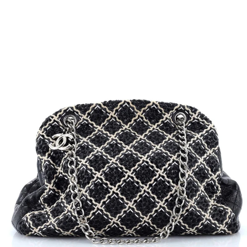 Women's Shoulder Bag with Adjustable Strap in Pink for ComfortJust Mademoiselle Bag Woven Stitch Patent Large Women's Shoulder Bag with Adjustable Strap in Pink for ComfortJust Mademoiselle Bag Woven Stitch Patent Large