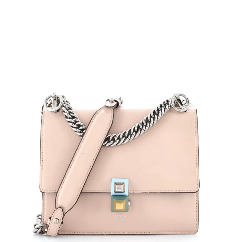 Canvas and Leather Combo Shoulder Bag in Tan for a Rustic LookKan I Bag Leather Small