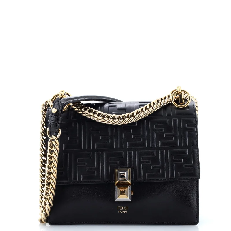 Suede Shoulder Bag in Pink with Tassel Accents for Casual OutingsKan I Bag Zucca Embossed Leather Small