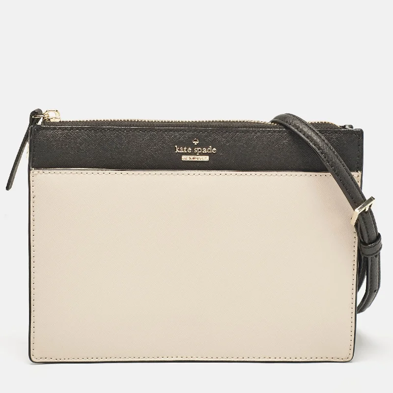 Women's Crossbody Bag with Multiple Compartments in Gray for Organized Daily UseKate Spade Beige/black Leather Cameron Street Clarise Crossbody Bag