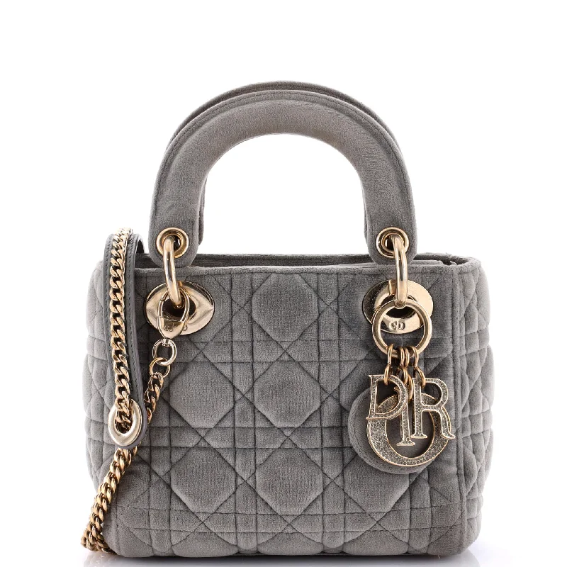 Women's Shoulder Bag with Adjustable Strap in Pink for ComfortLady Dior Chain Bag Cannage Quilt Velvet with Crystal Charms Mini