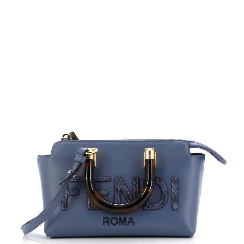 Women's Shoulder Bag with Fringe Details in Brown for a Bohemian StyleLogo By The Way Top Handle Bag Leather with Snakeskin Mini