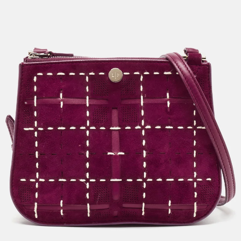 Women's Crossbody Bag with Adjustable Strap in Orange for Customizable ComfortLoro Piana Purple Wilstitch Leather And Suede Milky Way Odessa Crossbody Bag