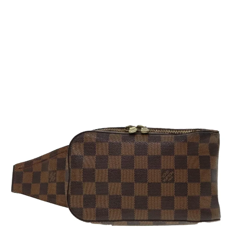 Crossbody Shoulder Bag in Black Leather with Gold Hardware for Night OutsLouis Vuitton Geronimos  Canvas Shoulder Bag (Pre-Owned)
