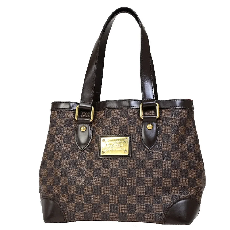 Canvas and Leather Combo Shoulder Bag in Tan for a Rustic LookLouis Vuitton Hampstead  Canvas Shoulder Bag (Pre-Owned)