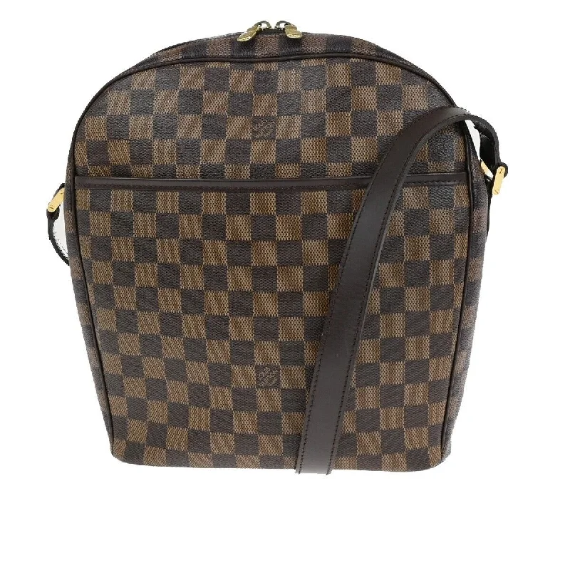 Leather Shoulder Bag with Magnetic Closure in Black for Quick AccessLouis Vuitton Ipanema  Canvas Shoulder Bag (Pre-Owned)