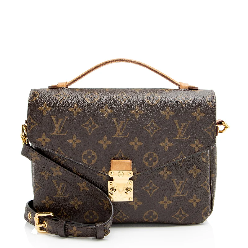 Hand - painted Canvas Crossbody Bag in Yellow for a Unique and Artistic LookLouis Vuitton Monogram Canvas Pochette Metis Shoulder Bag