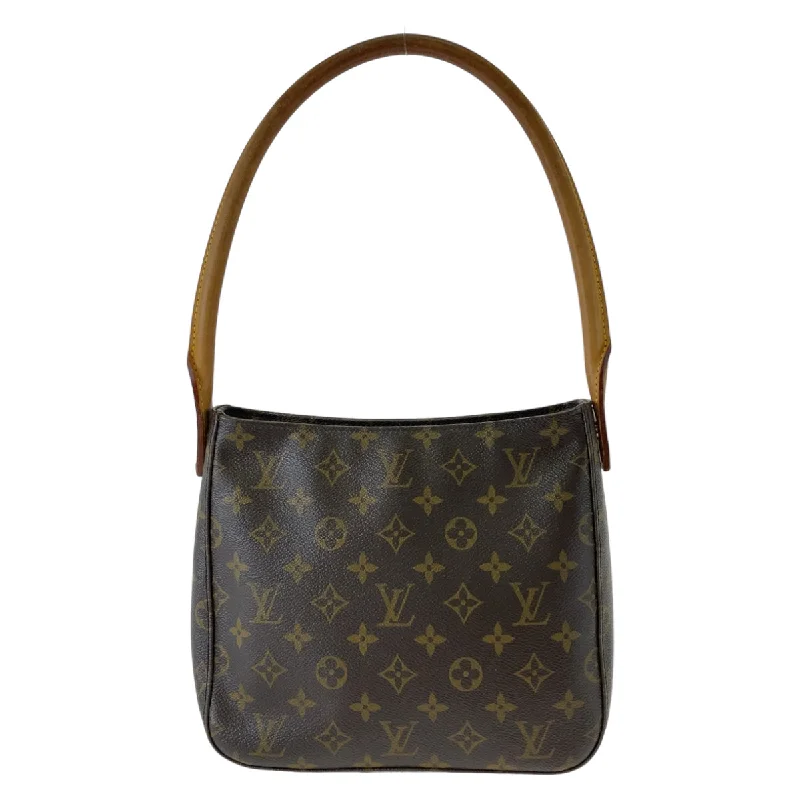Medium - sized Canvas Crossbody Bag in Beige with Floral Print for Spring OutingsLouis Vuitton Monogram Looping MM Shoulder Bag