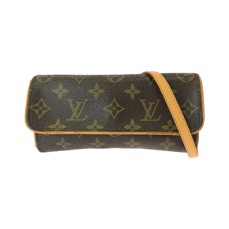 Medium - sized Canvas Crossbody Bag in Beige with Floral Print for Spring OutingsLouis Vuitton Monogram Pochette Twin PM Shoulder Bag