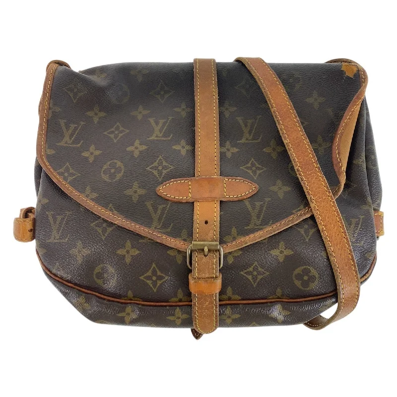 Hand - painted Canvas Crossbody Bag in Yellow for a Unique and Artistic LookLouis Vuitton Monogram Saumur 30 Shoulder Bag